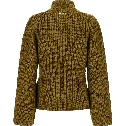 Bicolor Polyester Cardigan