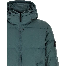 Bicolor Polyamide Full-Length Jacket