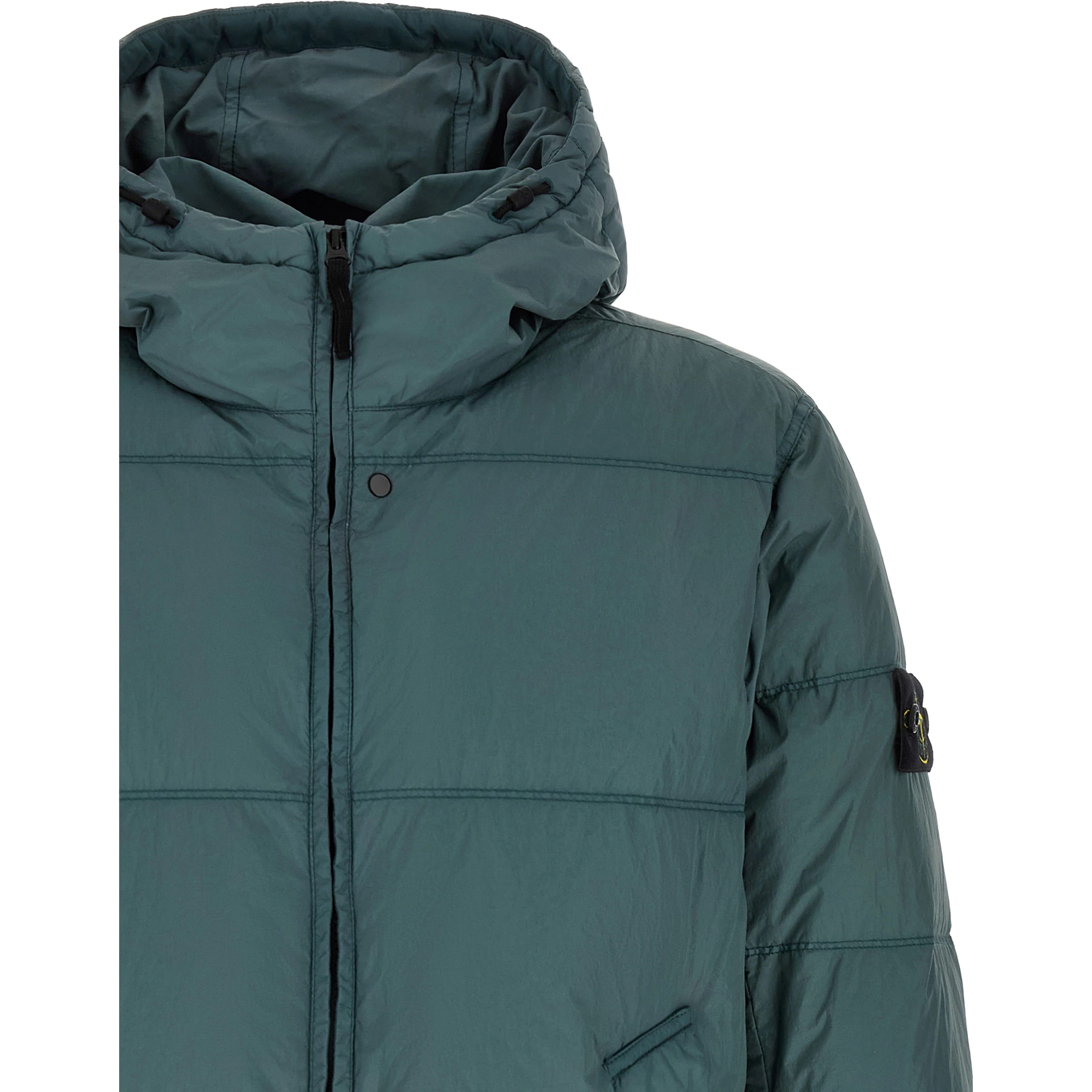 Bicolor Polyamide Full-Length Jacket