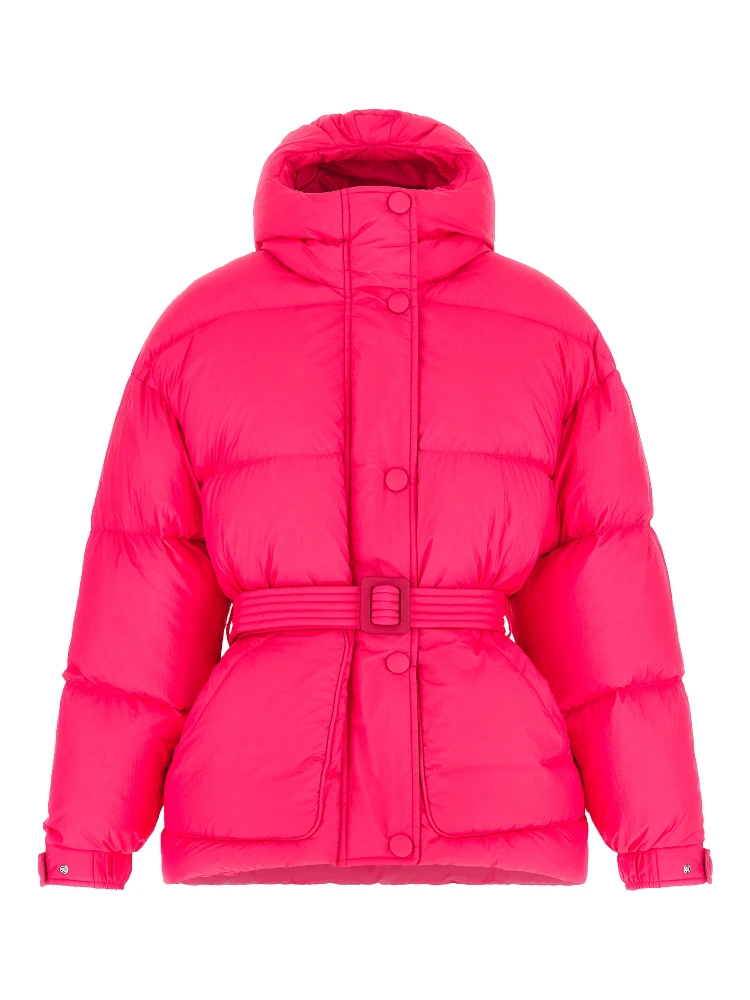 Fuchsia Nylon Full-Length Jacket