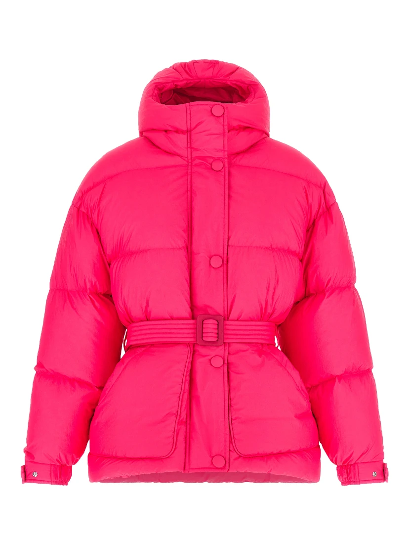 Fuchsia Nylon Full-Length Jacket