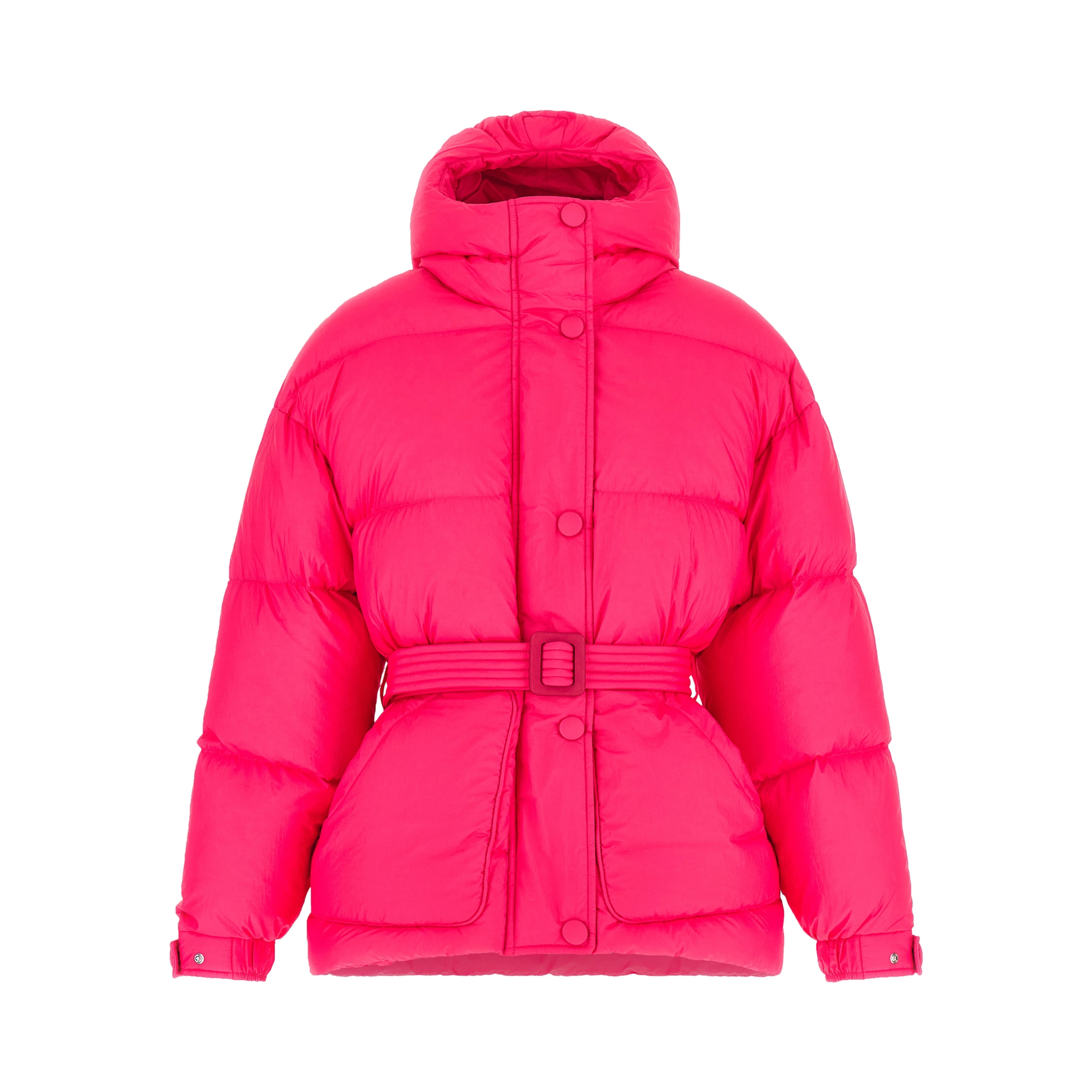 Fuchsia Nylon Full-Length Jacket