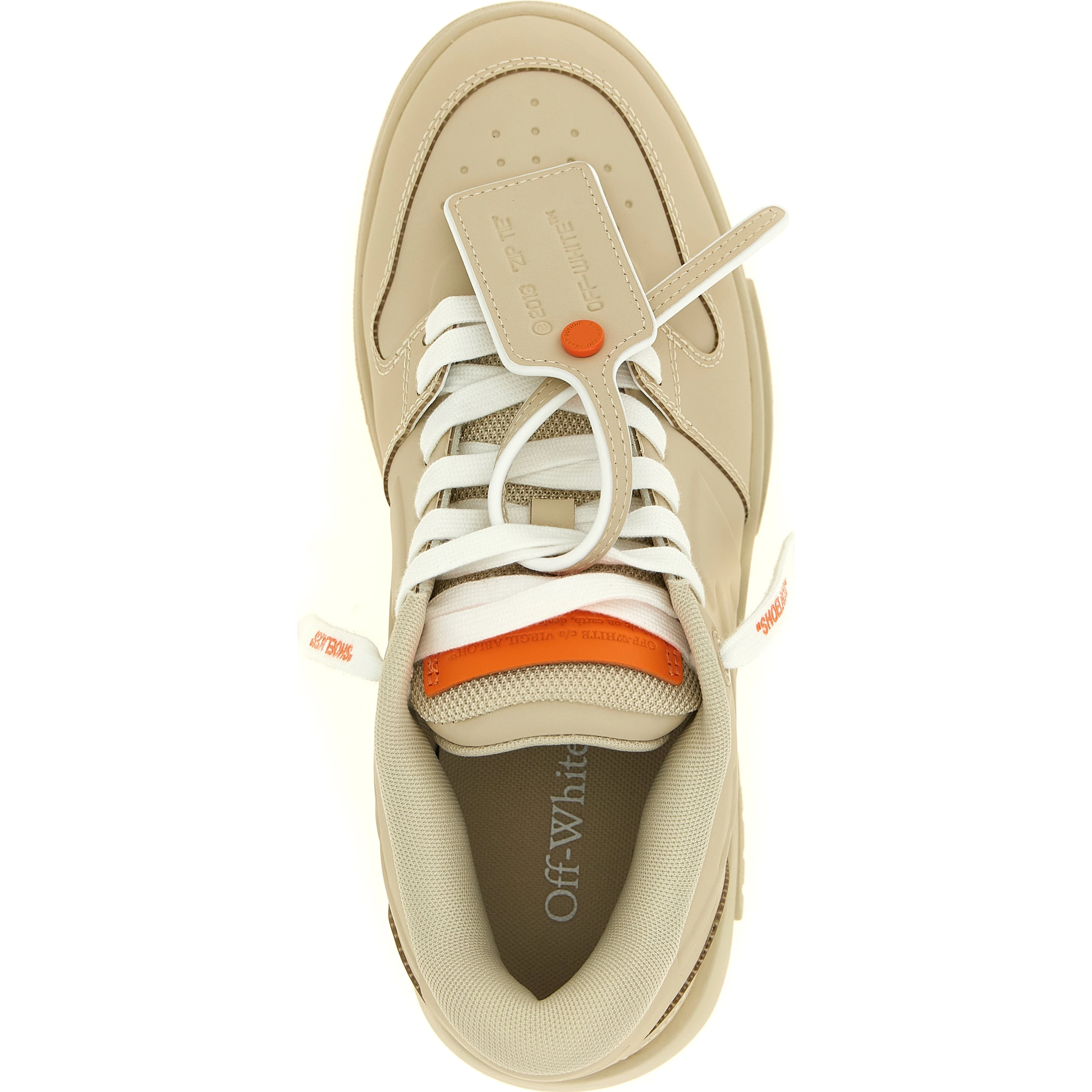 Beige Plastic Athletic Sneakers