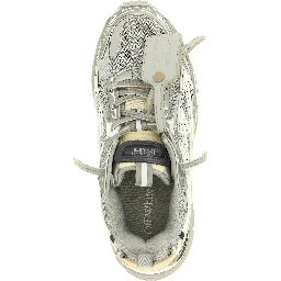 Gray Polyethylene Athletic Sneakers