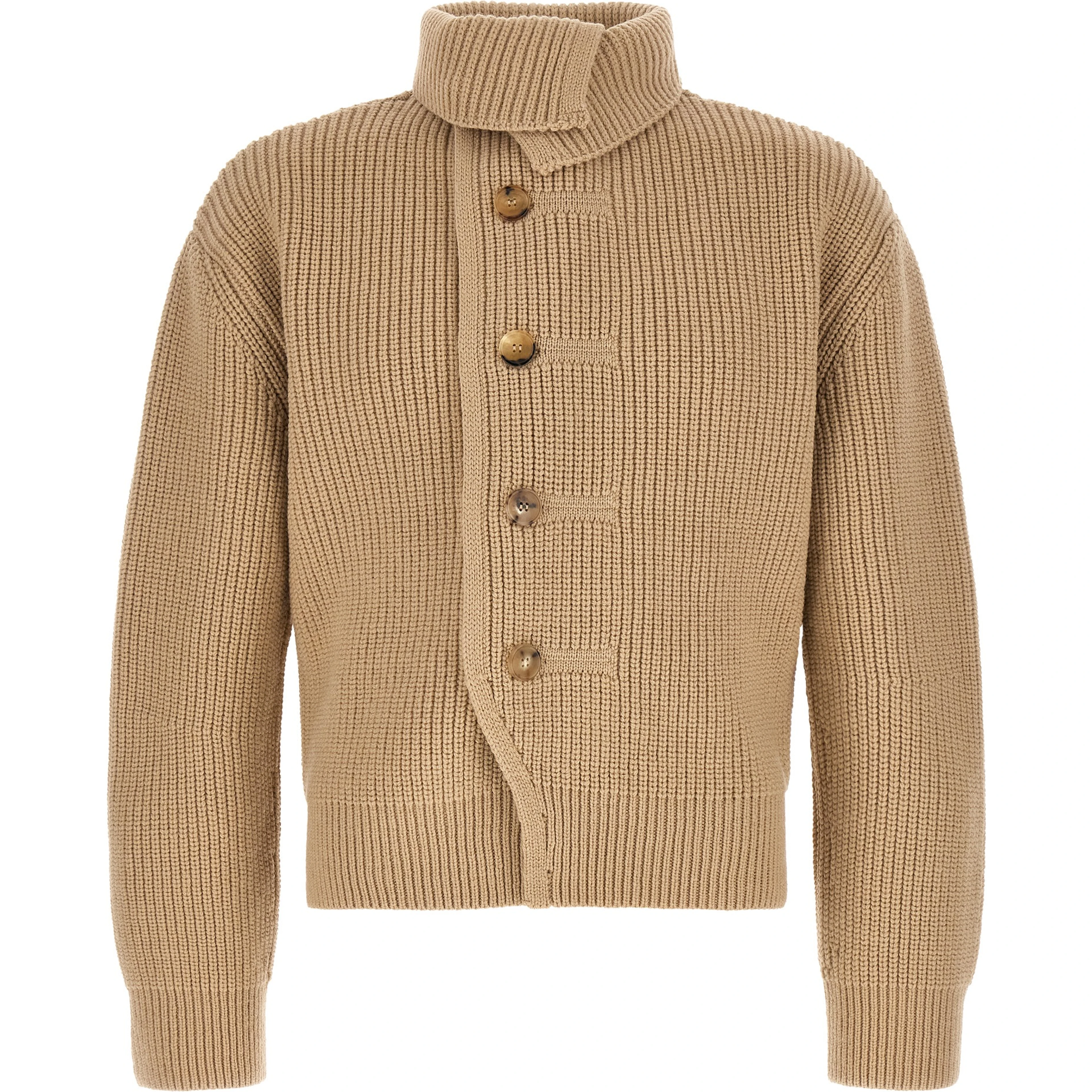 Beige Wool Cardigan