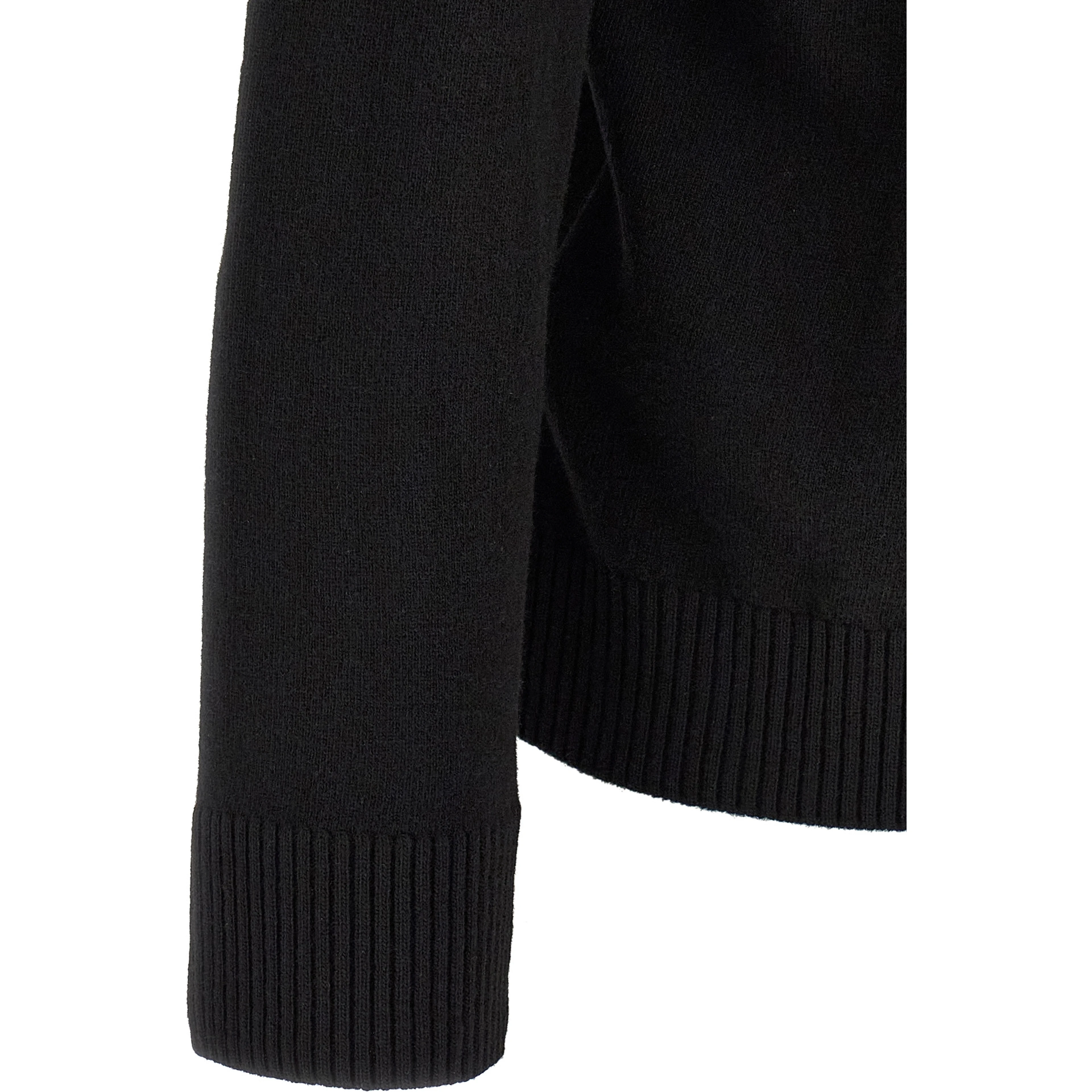 Black Virgin Wool Polo Shirt