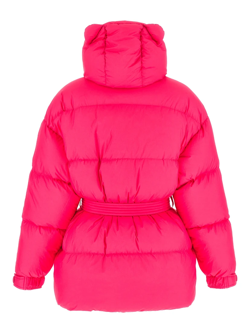 Fuchsia Nylon Full-Length Jacket