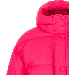 Fuchsia Nylon Full-Length Jacket