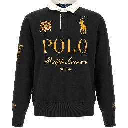 Black Cotton Polo Shirt