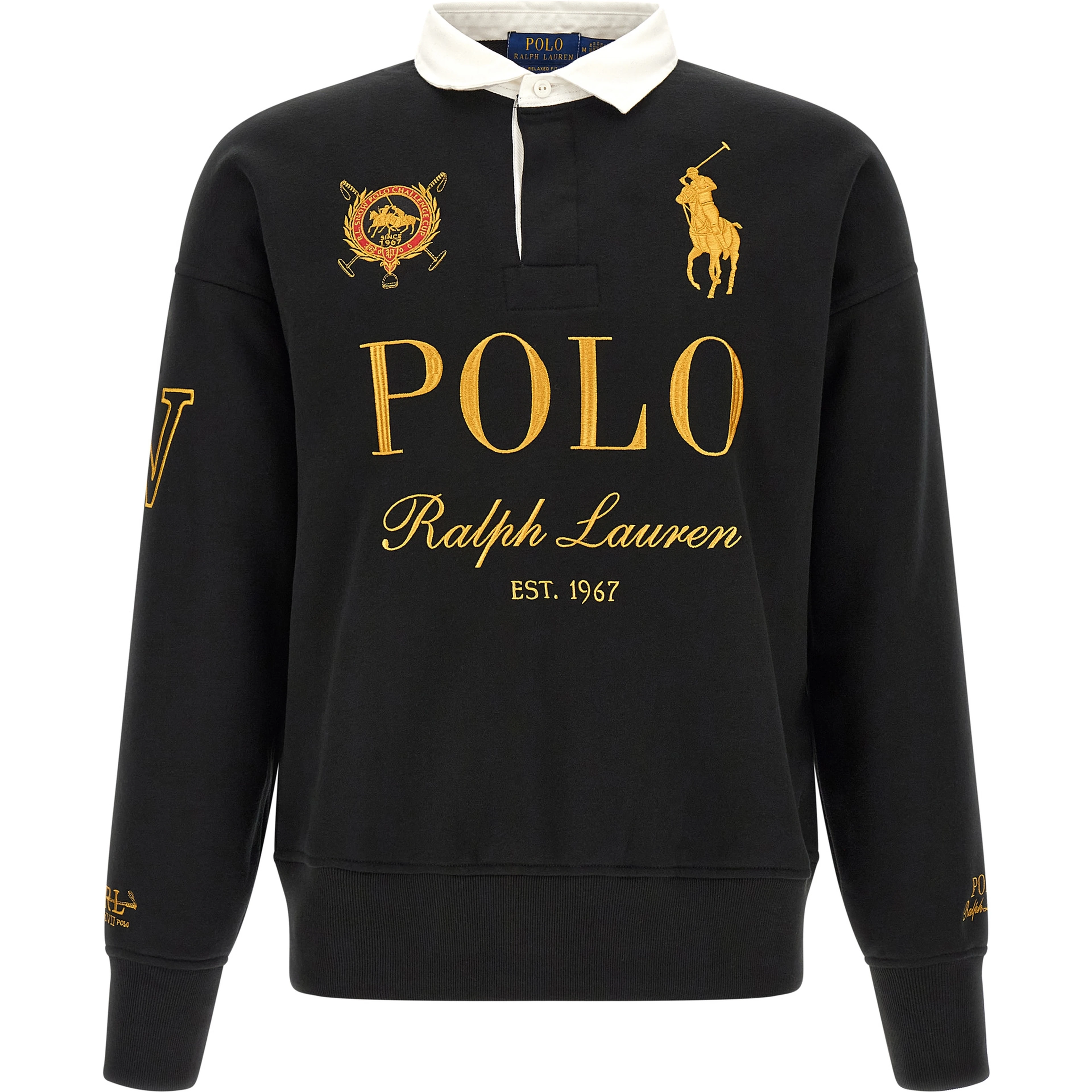 Black Cotton Polo Shirt