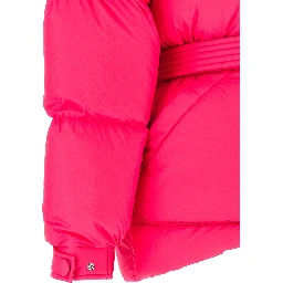 Fuchsia Nylon Full-Length Jacket