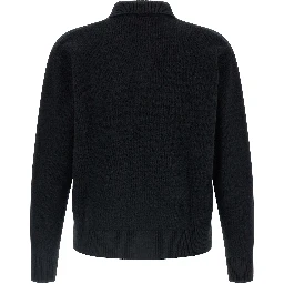 Black Wool Polo Shirt
