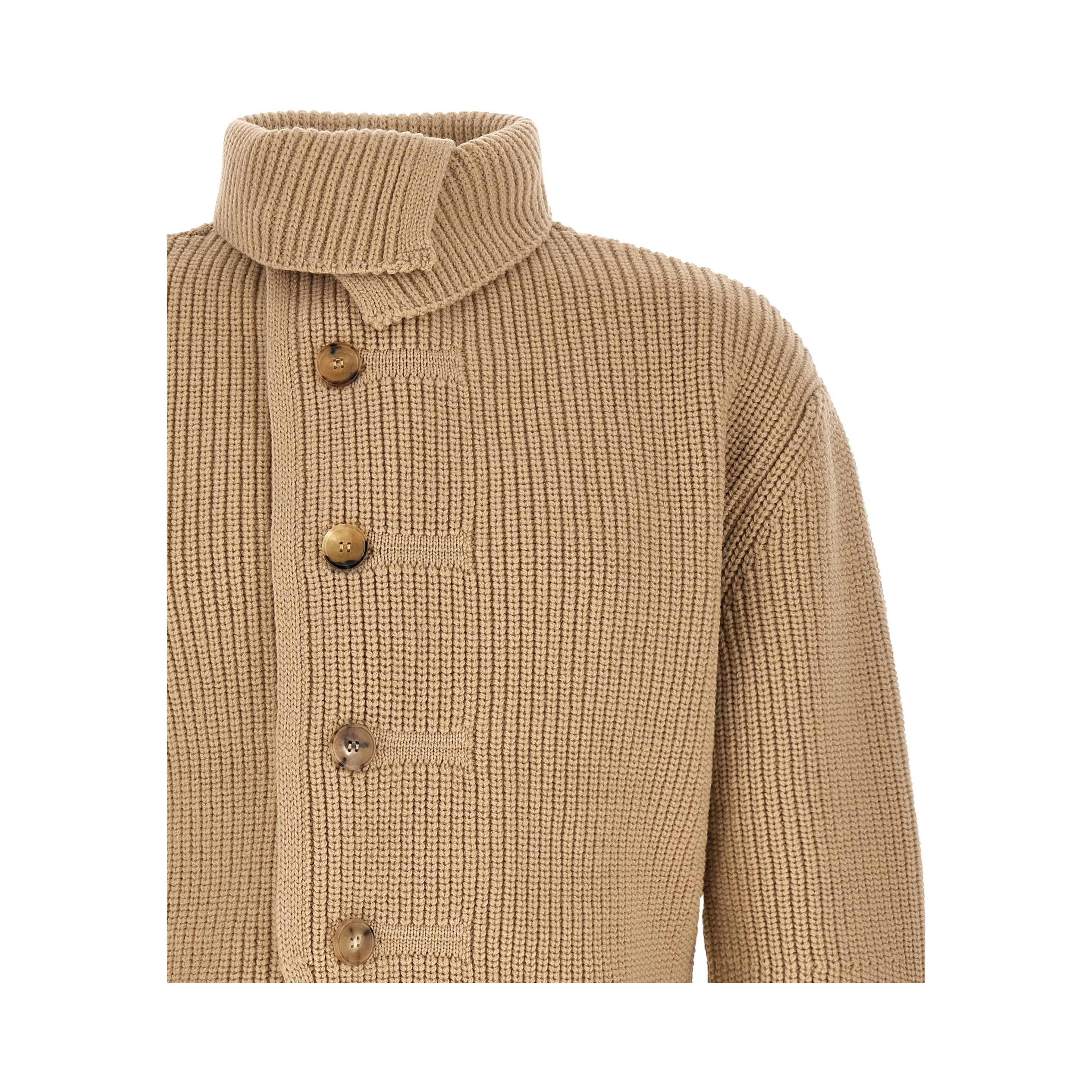 Beige Wool Cardigan