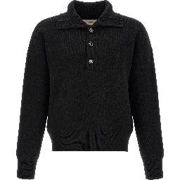 Black Wool Cardigan