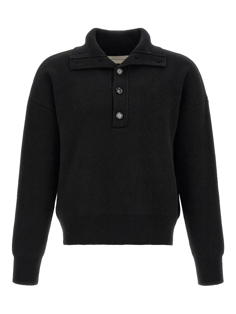 Black Wool Cardigan