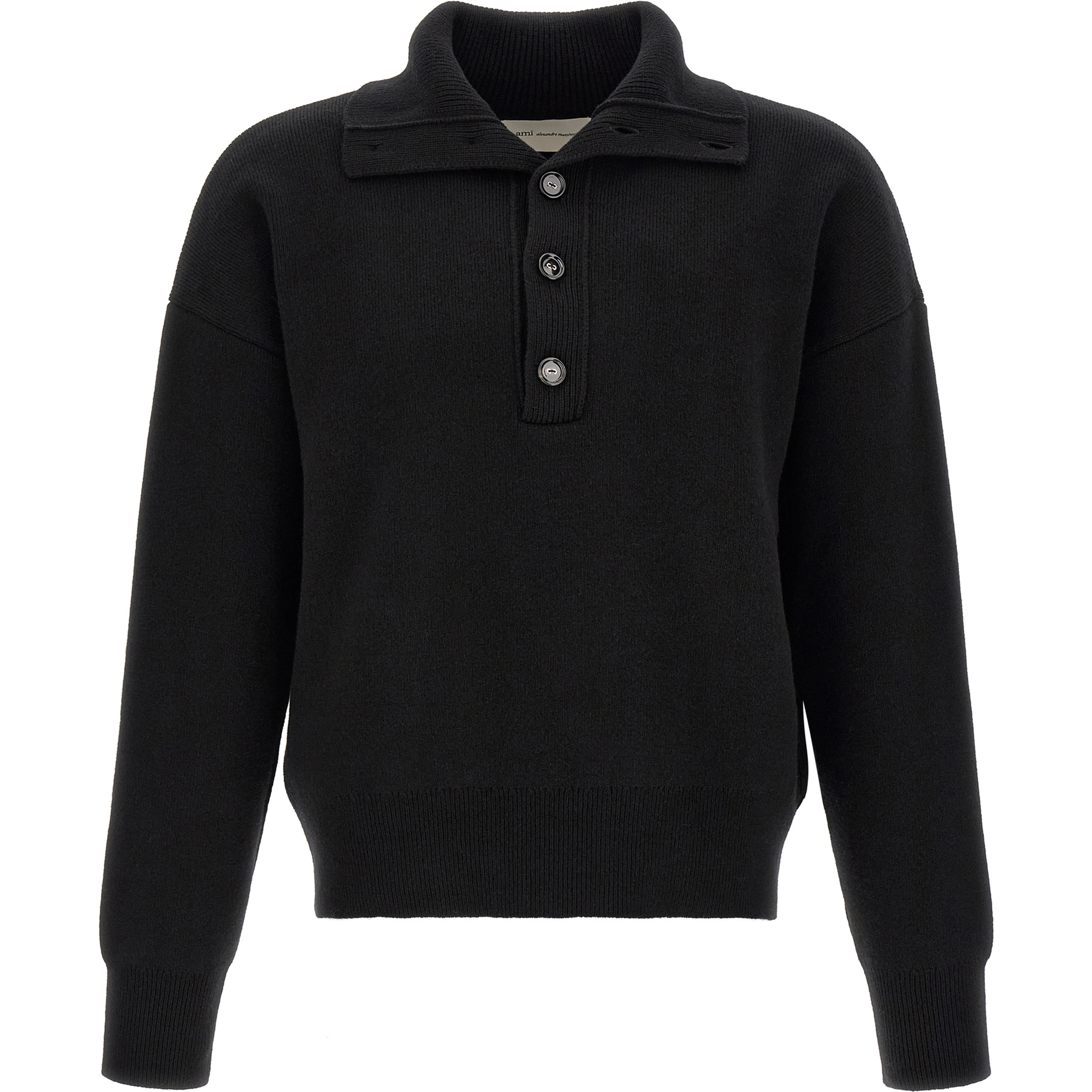 Black Wool Cardigan