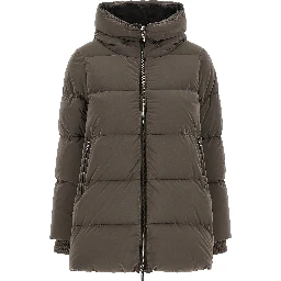 Brown Wool Full-Length Jacket