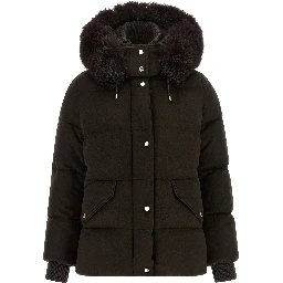 Brown Wool Full-Length Jacket