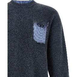 Blue Wool Cardigan