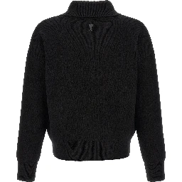 Black Wool Cardigan