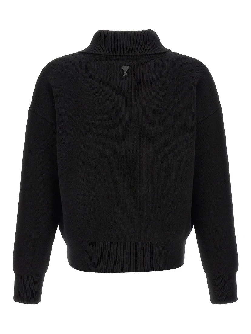 Black Wool Cardigan