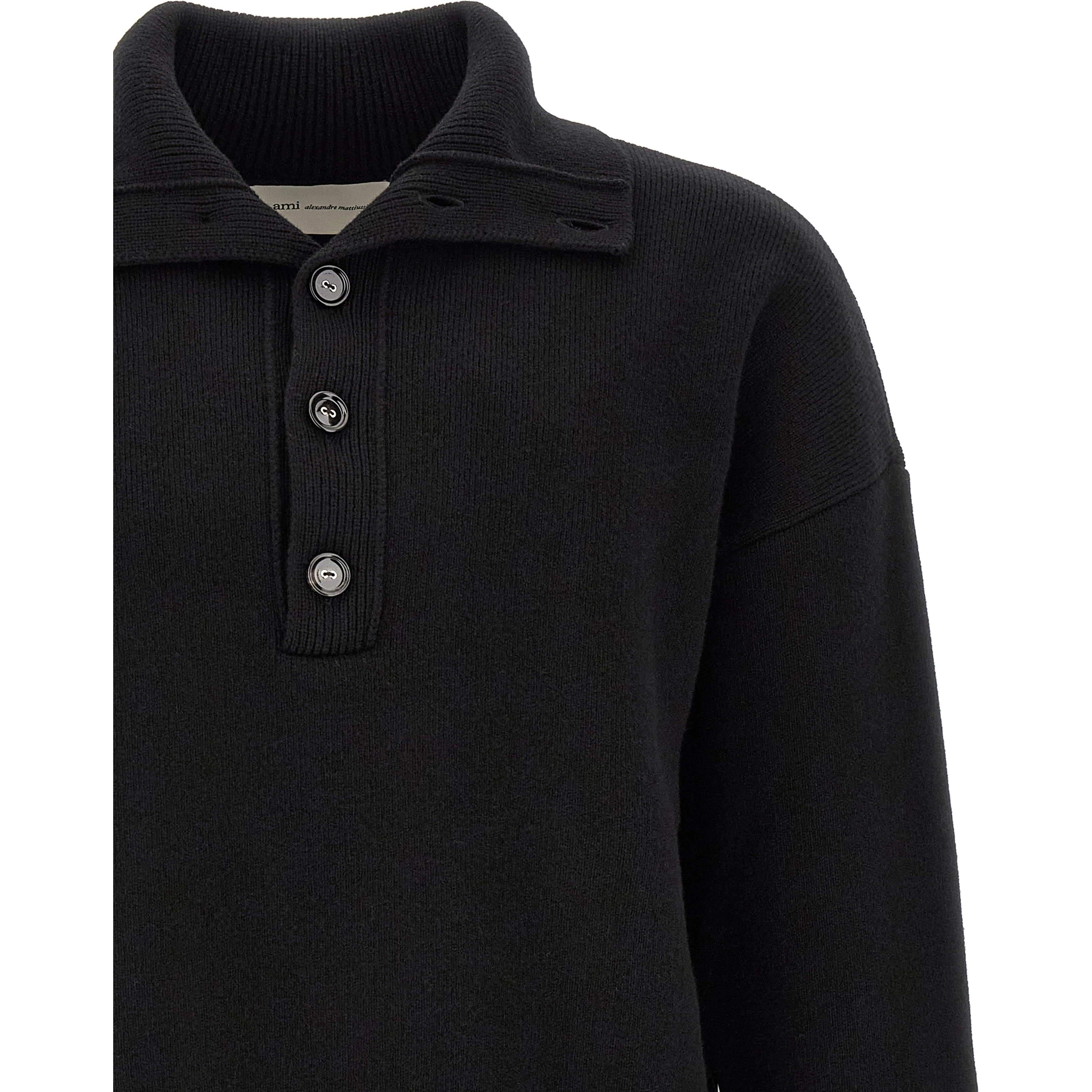 Black Wool Cardigan