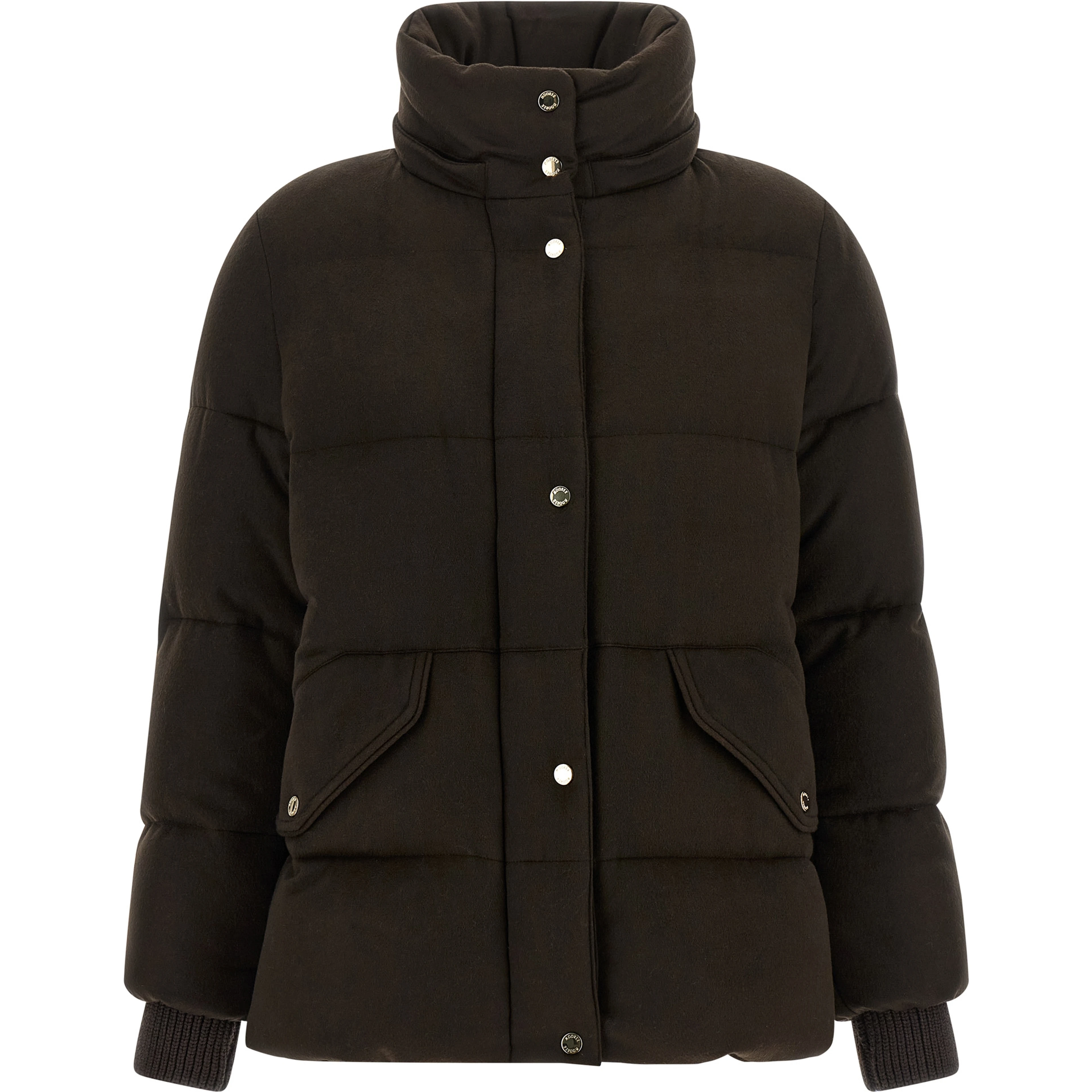 Brown Wool Full-Length Jacket