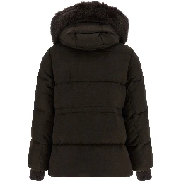 Brown Wool Full-Length Jacket