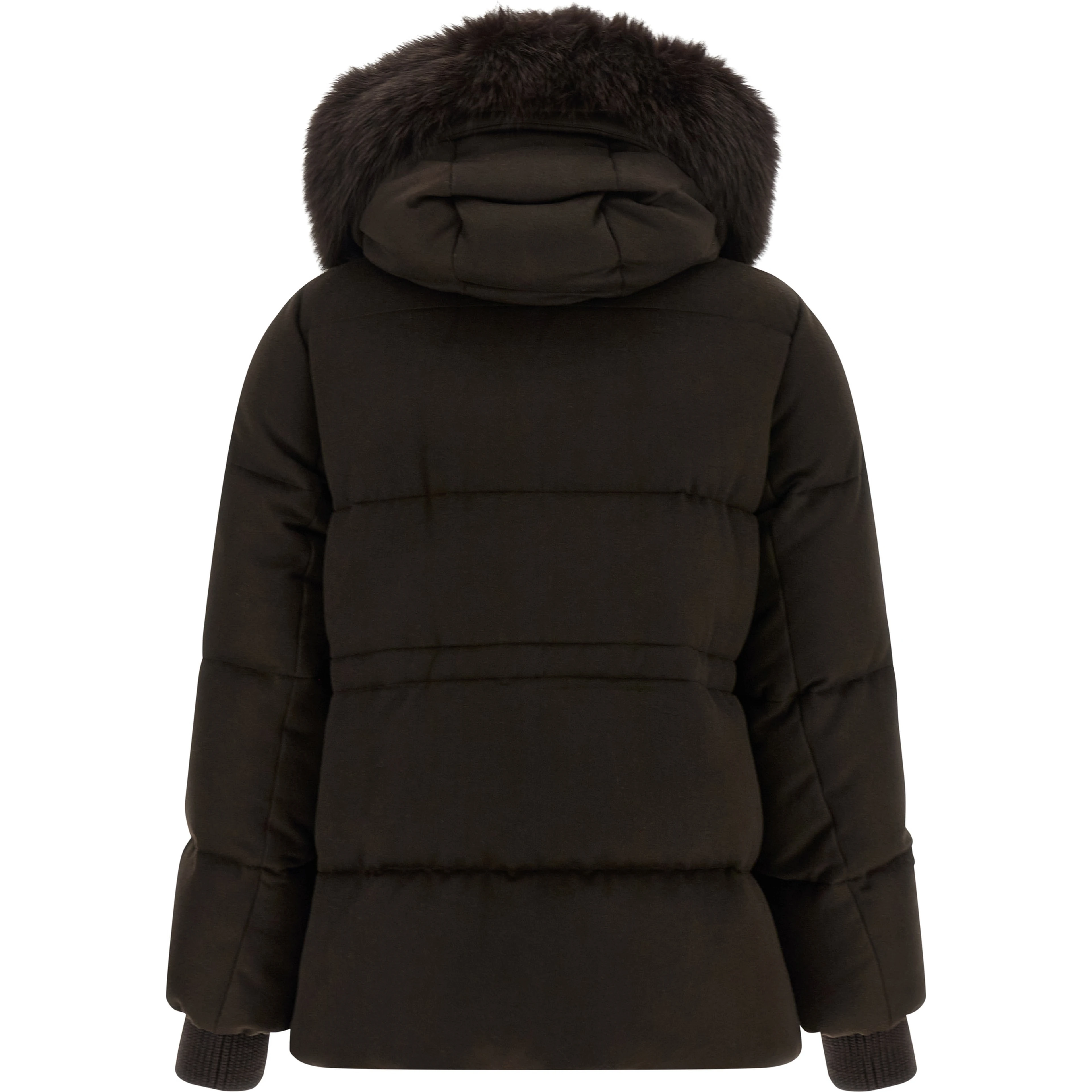 Brown Wool Full-Length Jacket