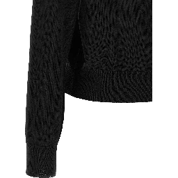 Black Wool Cardigan