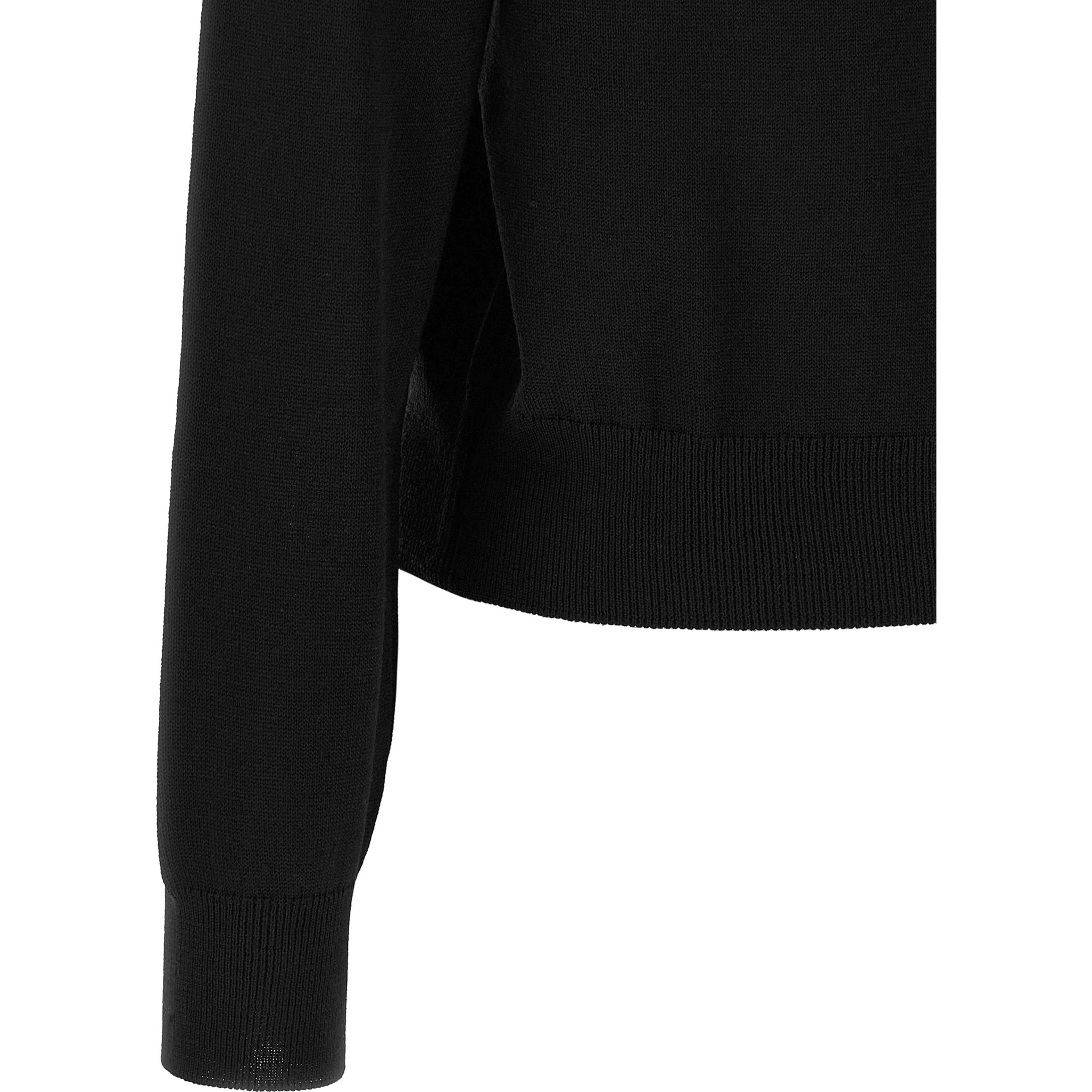 Black Wool Cardigan