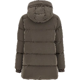 Brown Wool Full-Length Jacket
