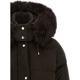 Brown Wool Full-Length Jacket