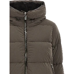 Brown Wool Full-Length Jacket