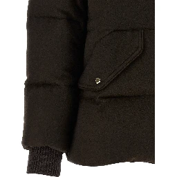 Brown Wool Full-Length Jacket