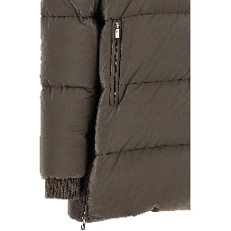Brown Wool Full-Length Jacket