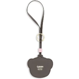 Beige Recycled Leather Keychain