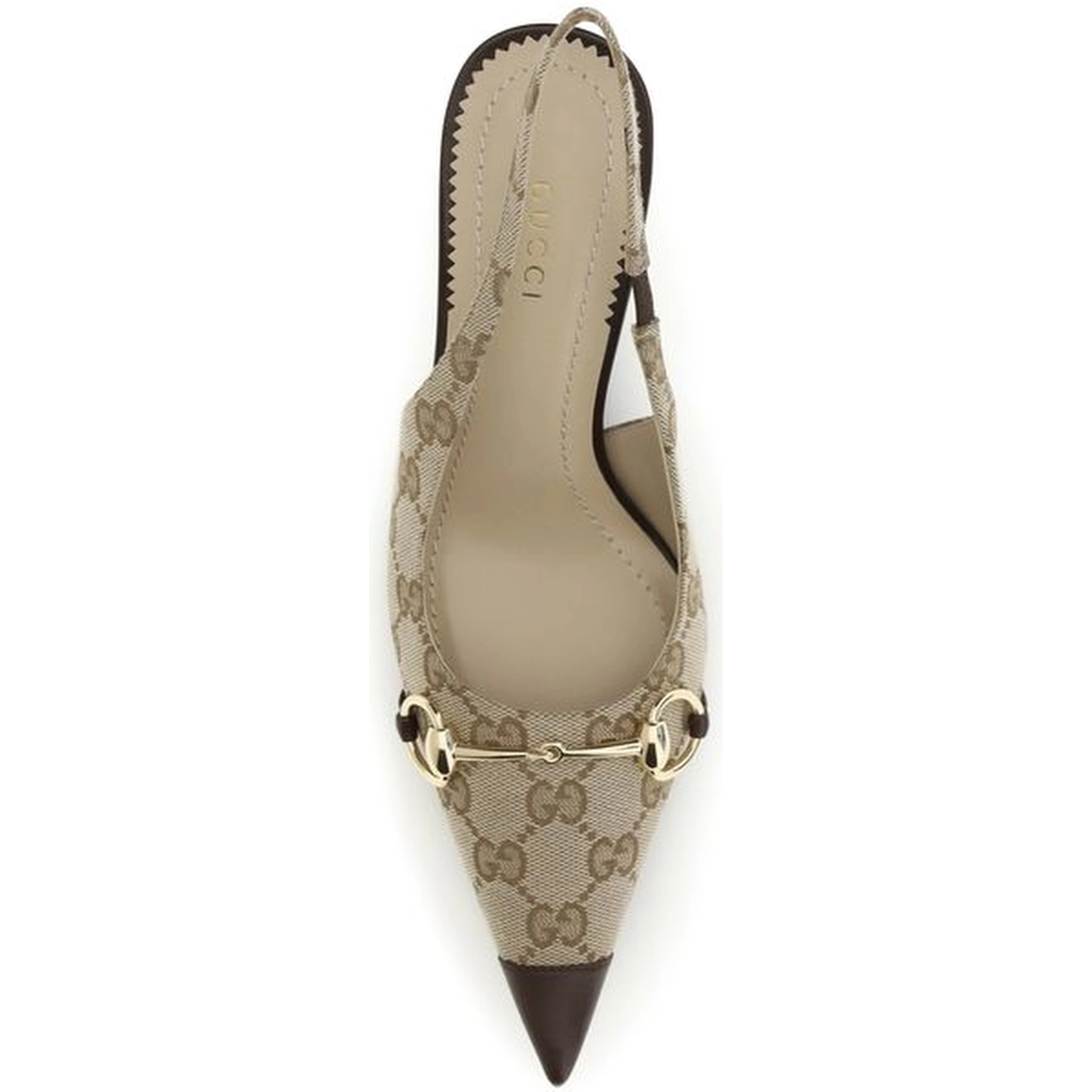 Beige Fabric High Heel Pumps