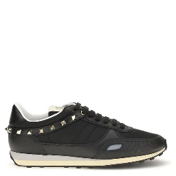 Black Calf Leather Bos Taurus Athletic Sneakers