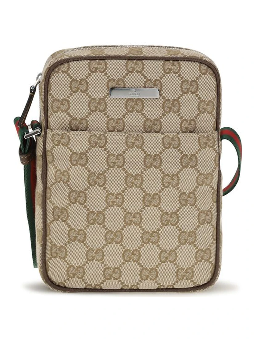 Beige Fabric Shoulder Bag