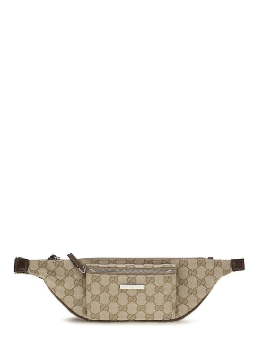 Beige Fabric Shoulder Bag