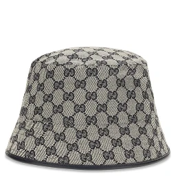 Gray Polyester Bucket Hat