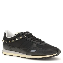 Black Calf Leather Bos Taurus Athletic Sneakers