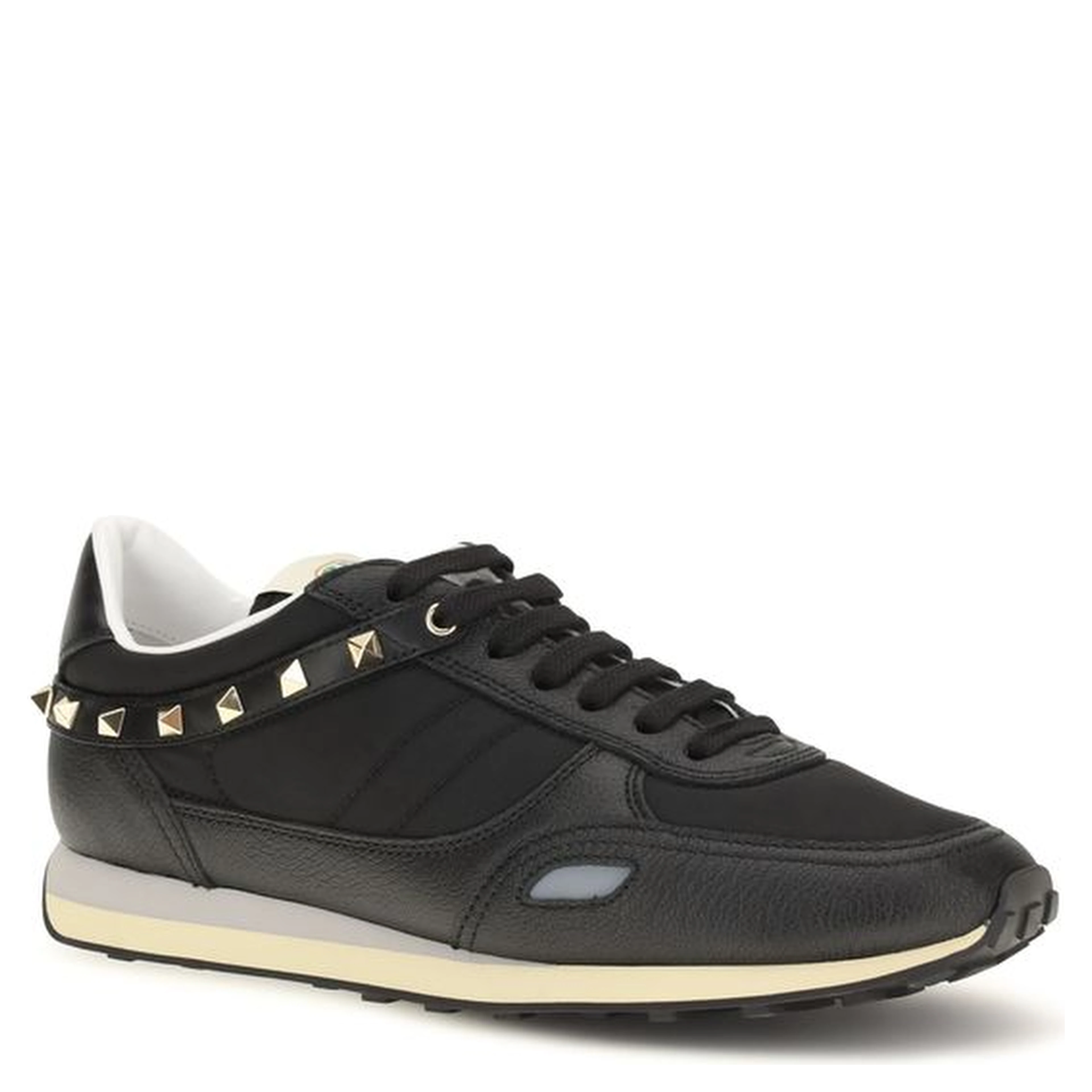 Black Calf Leather Bos Taurus Athletic Sneakers