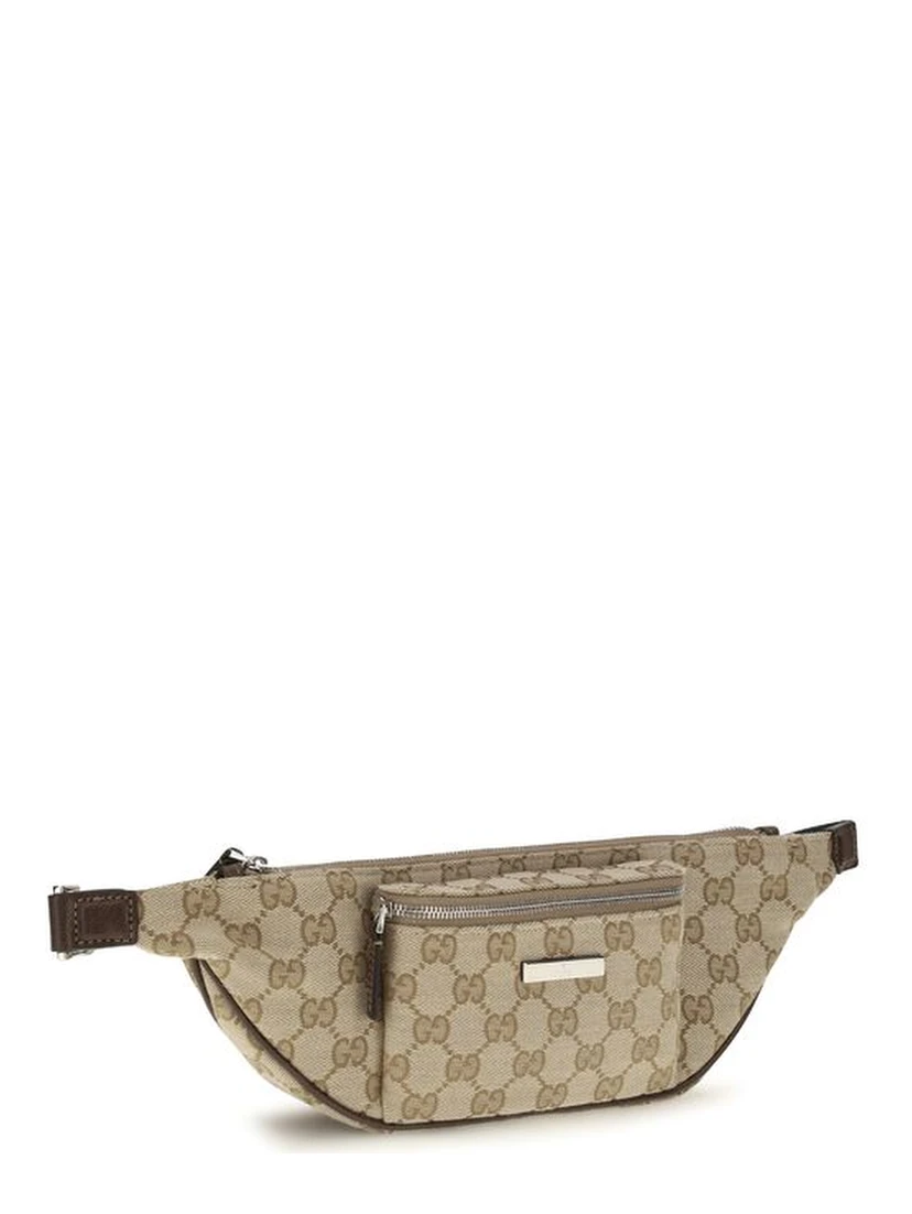 Beige Fabric Shoulder Bag