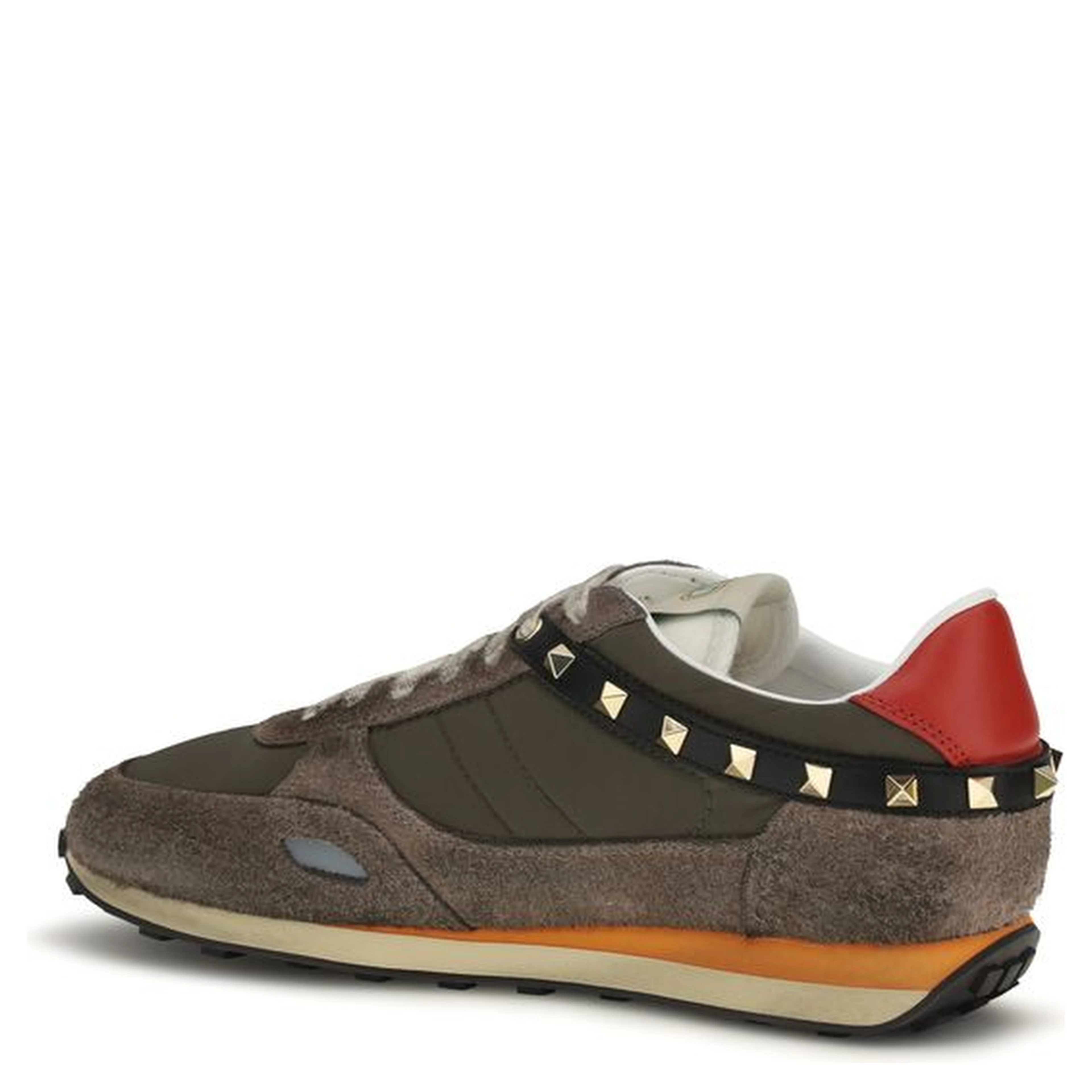 Brown Nylon Low Top Sneakers