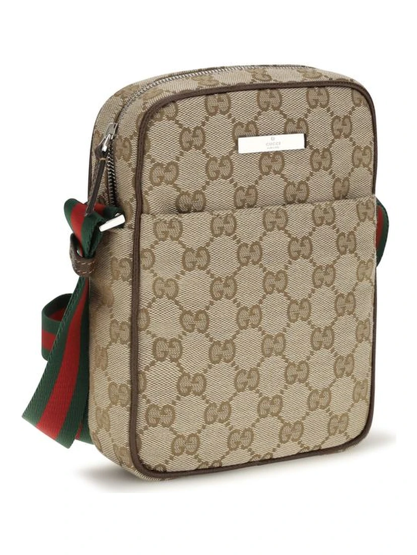 Beige Fabric Shoulder Bag