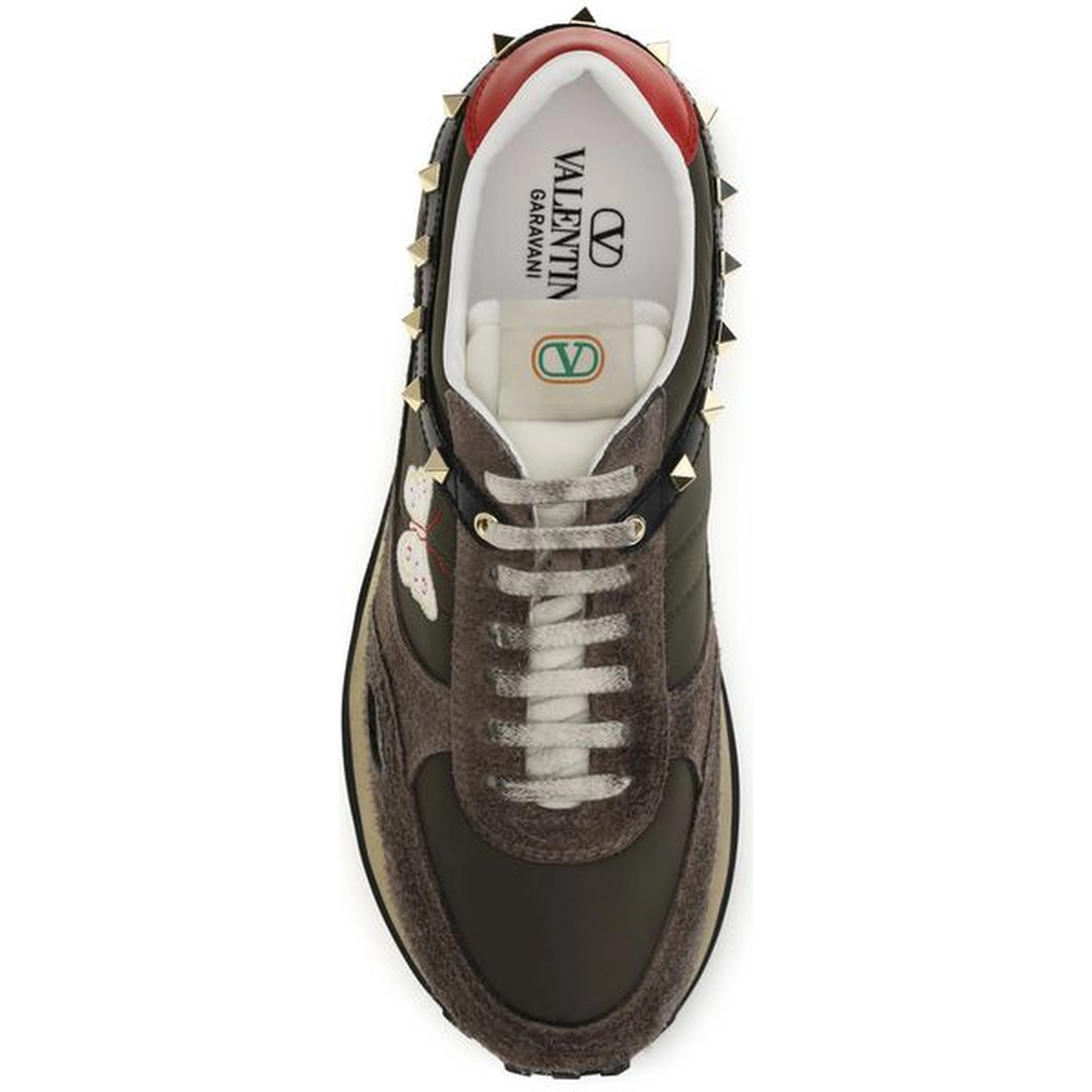 Brown Nylon Low Top Sneakers