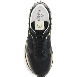 Black Calf Leather Bos Taurus Athletic Sneakers