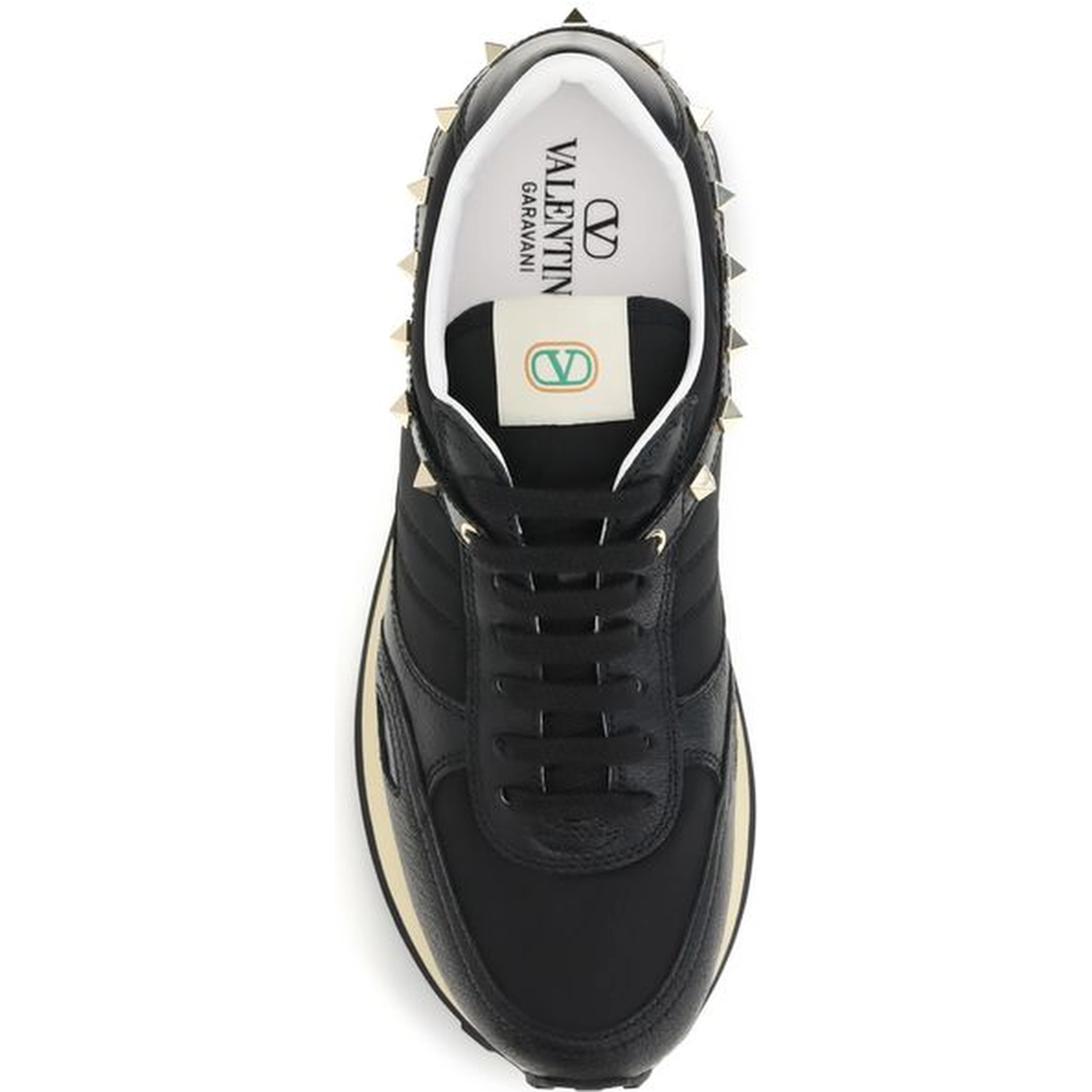 Black Calf Leather Bos Taurus Athletic Sneakers